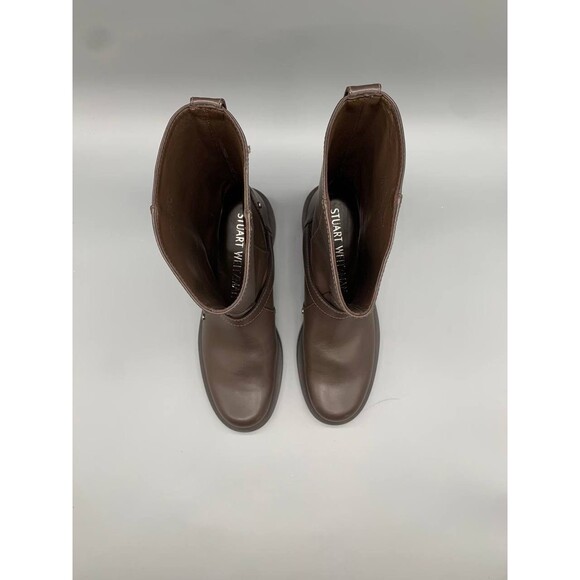 Stuart Weitzman Maverick Pull-On Boots Walnut Brown EU 38 US 7.5 - Picture 11 of 16